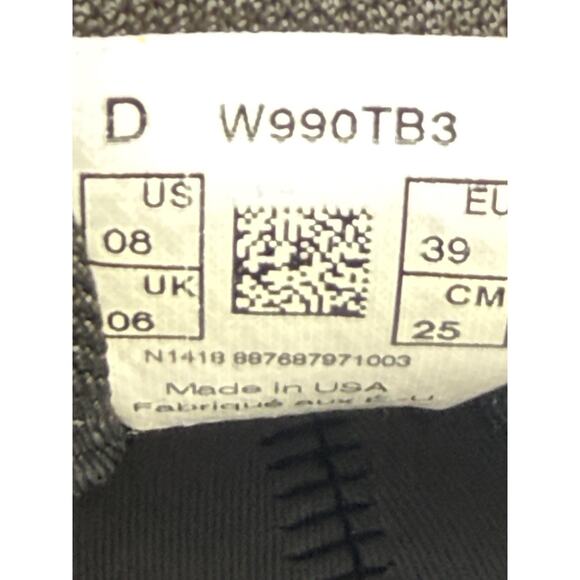 New Balance 990 v3 Black Suede Running Casual Sneakers 990TB3 USA Women 8 - Picture 9 of 9